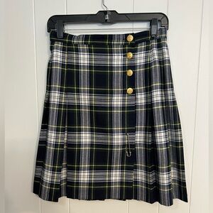 Vintage Valerie Stevens petites pure wool plaid skirt Size‎ 8